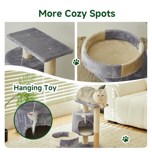 Torre para Gatos Multi-Nivel con Condo y Juguete miniatura 7