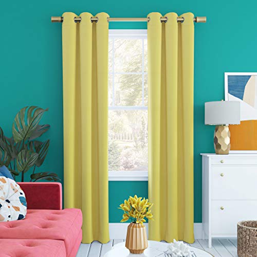 Sun Zero Halton Bright Vibes Total Blackout Grommet Curtain Panel, 40