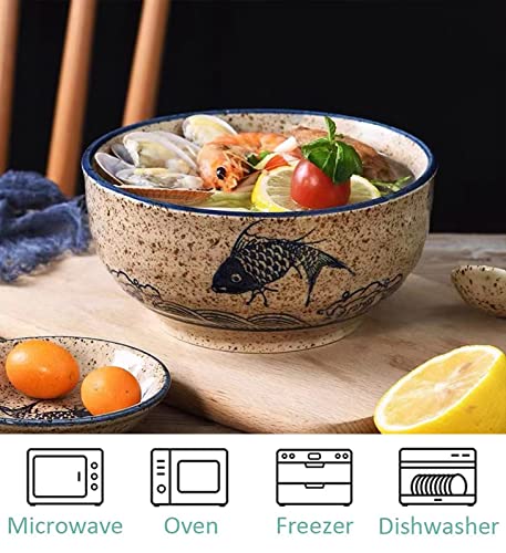 Tuyines Ramen Schüssel – Japanische Keramikschüssel für Suppen und Nudeln