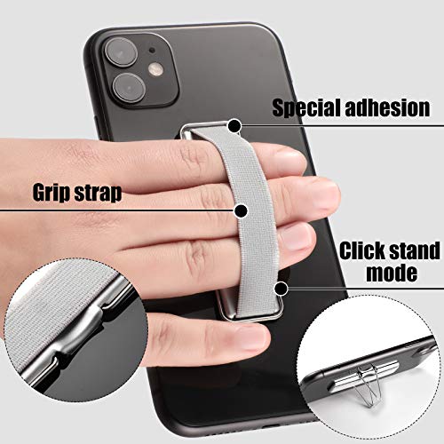 Weewooday 6 Pieces Finger Strap Phone Holders Phone Handle Grip Cell Phone Stand With Kickstand Elastic Phone Finger Holder For Cell Phone Case Small Tablets #TOP1