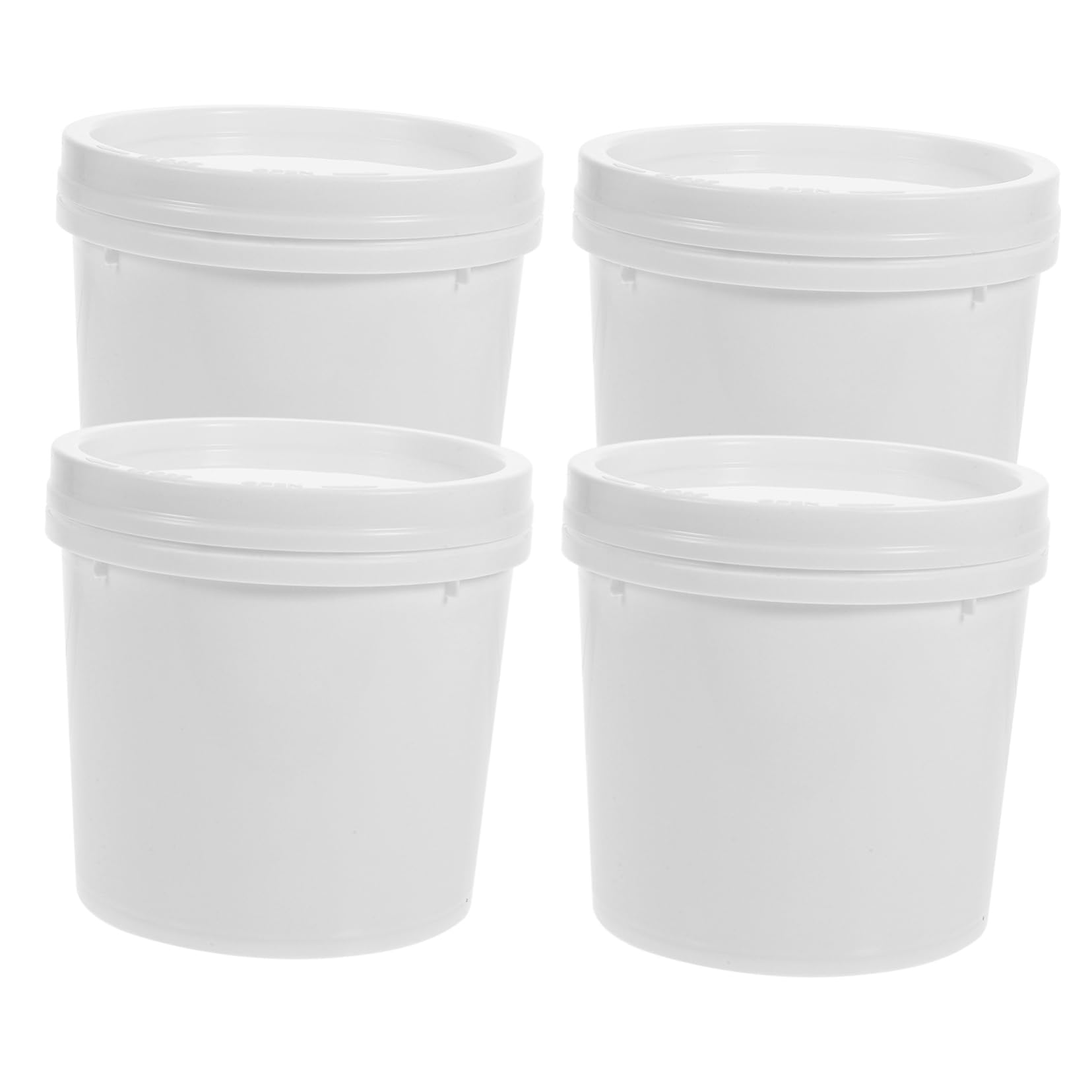 Zerodeko 5 Series Cubo De Plástico De Calidad Alimentaria Lata De Pintura Botes De Pintura Con Tapa Cubos De Agua Con Tapa Cubos Con Asas Baldes Cubo De Agua El Plastico 4 Piezas X 5