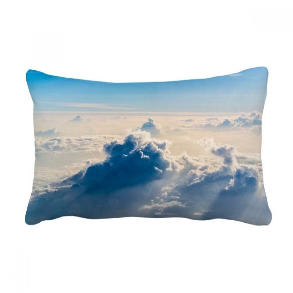 Coussin oreiller lombaire soleil nuages bleu sky 16x24