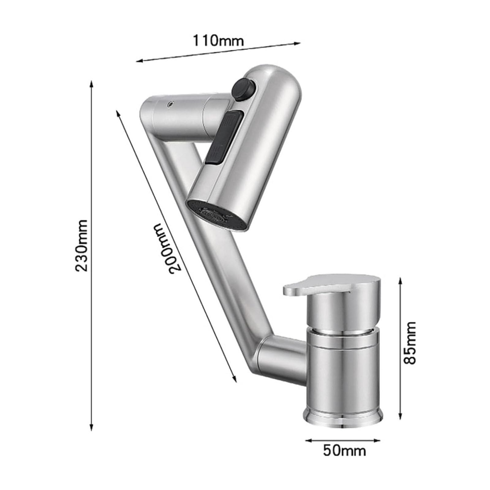 ISCBAFYX Grifo de Cocina Plegable con rotación de 360°, pulverizador de Tres Funciones para vehículos recreativos, Camping, Barcos, Yates, cocinas Ocultas Debajo de Las Ventanas