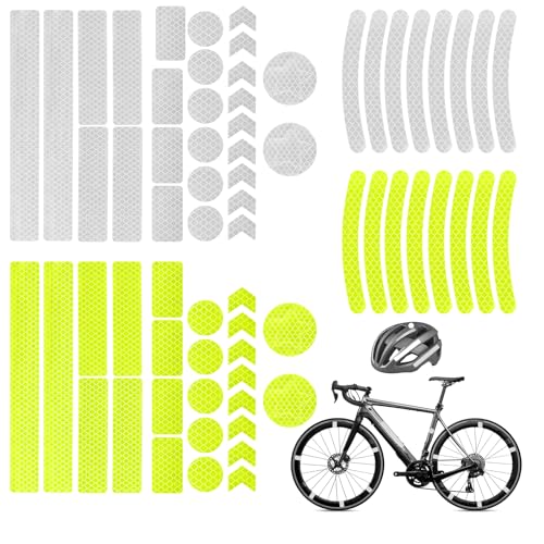 QfwdfcTrenz 84 Pcs Reflective Stickers for Bike Reflective D