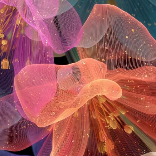 Image of Home Sizzler 7D Glowing Multicolor Floral Eyelet Polyester Room Darkening Door Curtains - 7 Feet (Pack of 1)