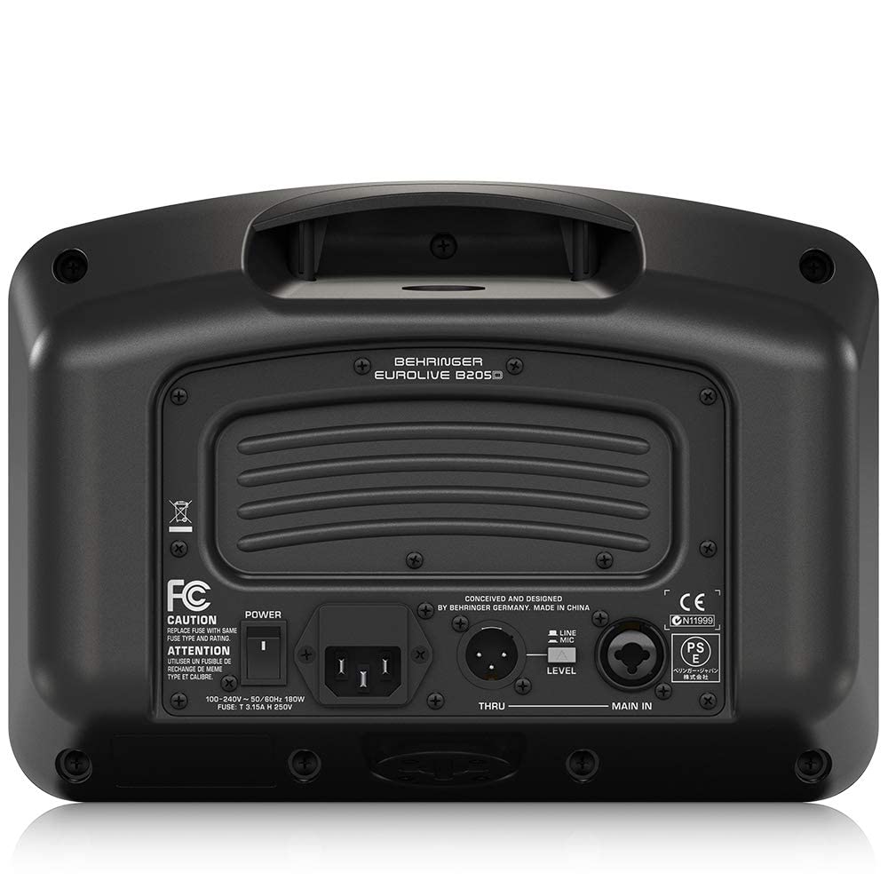 Behringer Eurolive B205D, Altoparlante, Cassa amplificata Speaker Attivo, 150 Watt & Tiger MCA68-BK Asta per Microfono con Clip per Microfono Inclusa, Nero
