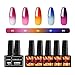 Produktbild Saint-Acior 5 Farben Thermo Nagellack Gellack UV Farben Thermolack Gelnägel Farblacken LED Lacken mit Base&Top Coat