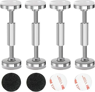 4 Pcs Adjustable Bed Frame Anti-Shake Tool, Bed Frame Stabilizer Anti-Shake, Suitable for Beds, Cabinets, Sofas, Wall Retractable Tools Adjustable 56-76mm