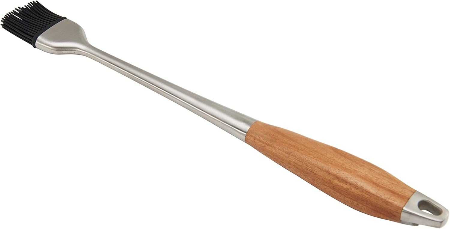 Farberware Barbeque Stainless Steel with Acacia Wood Handle Basting Brush : Patio, Lawn & Garden