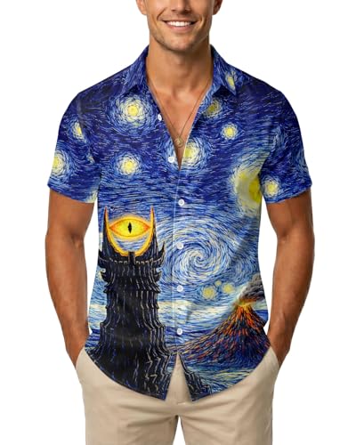 Image of 99TIMORO Fathers Movie Hawaiian Shirt for Men, Characters Button Down Short Sleeve Top, Summer Beach Gifts