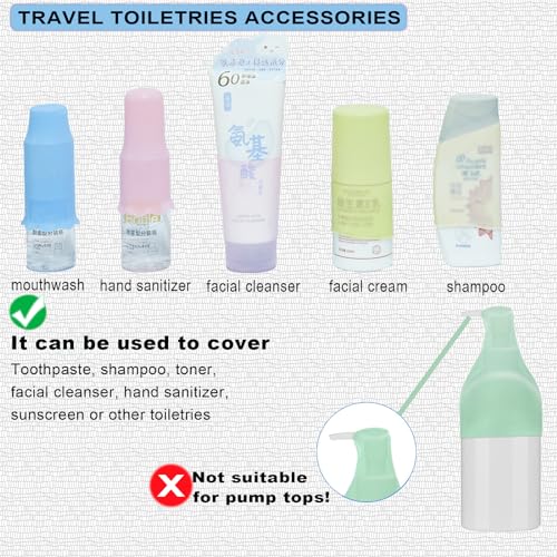 Silicone Bottle Covers,8 Pack Travel Essentials for Women Beach Vacation,Travel Size Toiletries Accessories, Cruise Ship Vacation Must-Have, Leak Proofing2
