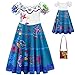 Enchanted Full House Enfants Dress Up Cosplay Costume Festival Cosplay Robe Jupe Filles Fantaisie Cosplay Cosplay Halloween Princesse Costume De Fête D'anniversaire Mirabell Robe Et Sac Bandoulière