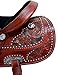 RAAVILS Western Horse Saddle with Free Matching Headstall, Breastplate and Reins Leather Western Saddle (Leather, 8 '' inches seat)