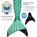 Fin Fun Mermaidens - Mermaid Tails for Swimming for Women, Teens and Adults with Monofin, Medium, Celtic Green