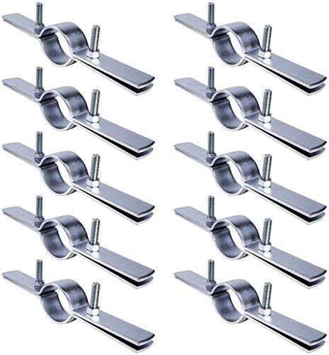 Highcraft DMST-HF112-10 Riser Clamp; Vertical Pipe Hanger for Copper, Steel, Iron, CPVC, PEX; 1-1/2 in.; Electro Galvanized Steel (10 Pack)