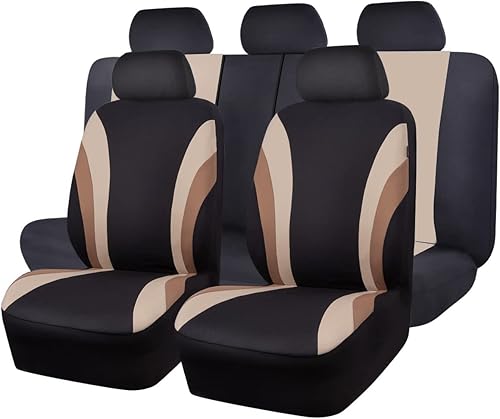 Miniatura 1 de CAR PASS Line Rider - Funda de asiento de automóvil de ajuste universal, 100% transpirable, con esponja compuesta de 0.197 in en el interior,