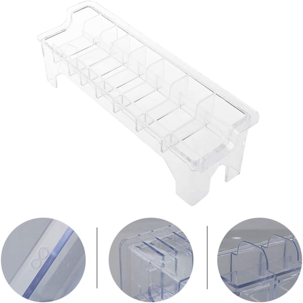 Universal 8/10 Grid Base Hair Clipper Limit Comb Storage Box Caliper for Case Guide Hair Styling Comb Organizer Tool Barber Accessories