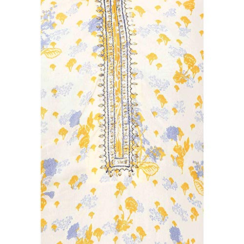 Image of BIBA Women Straight Cotton And Viscose Kurta Narrow Pants Suit Set