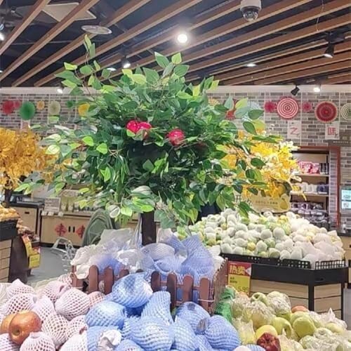 Duża sztuczna jabłoń z realistycznymi owocami i liśćmi do domu, ogrodu, restauracji, dekoracji centrum handlowego (15 m)