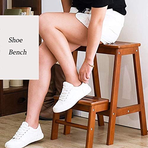 Liuyunq Folding Step Stool Ladder 2 Tier Chair Bench Seat Utility Multi-Functional For Kitchen Office Bathroom High Cabinet Changing Light Bulbs Washing #TOP4