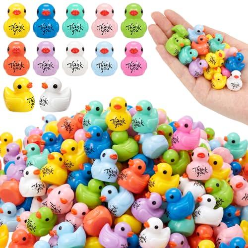 120 Pcs Thank You Duck Gifts Mini Resin Ducks Bulk Appreciation Gifts