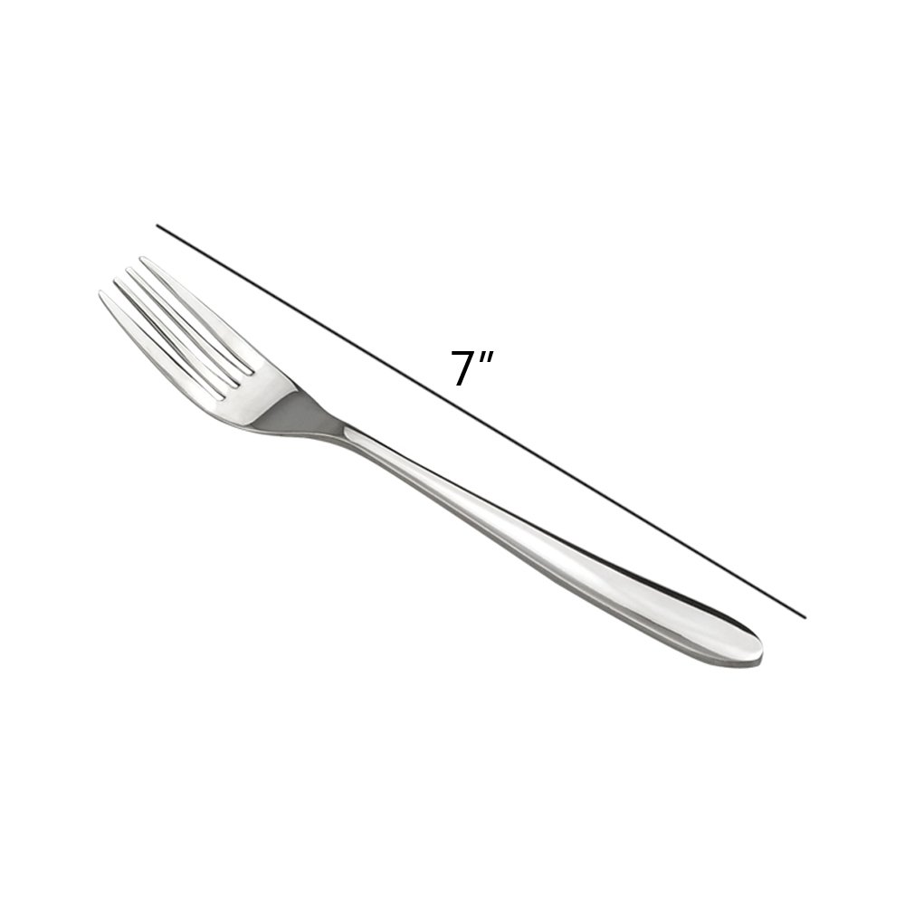 Kekow 12 forchette da dessert, in acciaio inox, 17,8 cm