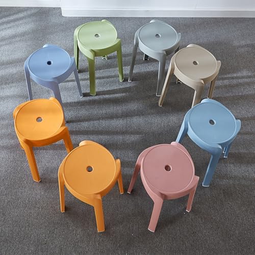 Taburetes de cocina apilables, silla de escritorio de oficina en casa con pies antideslizantes, capacidad de carga de 400 kg, asiento versátil para cocina, comedor y oficina (verde)