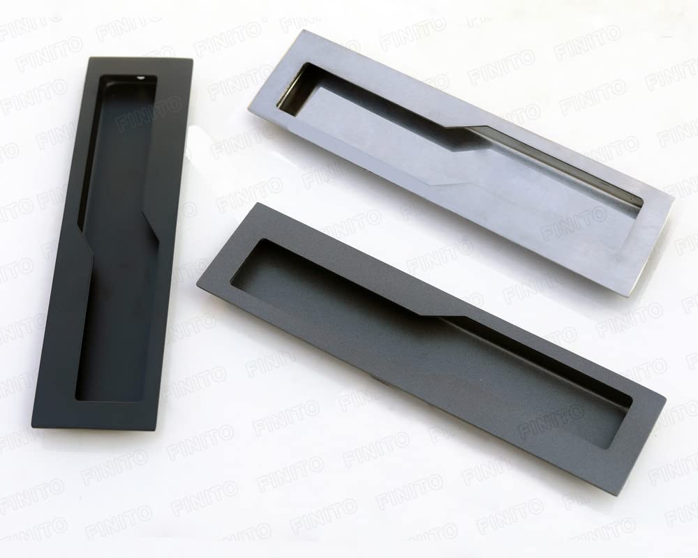 FINITO Pack of 2 Pieces 6 inch Black matt Finish | Stainless Steel Concealed Sliding Door Handle and Concealed Door Pull Handle - 6826B2 - (Discover The Collection) (B0BR1P83W1) Amazon Price History, Amazon Price Tracker