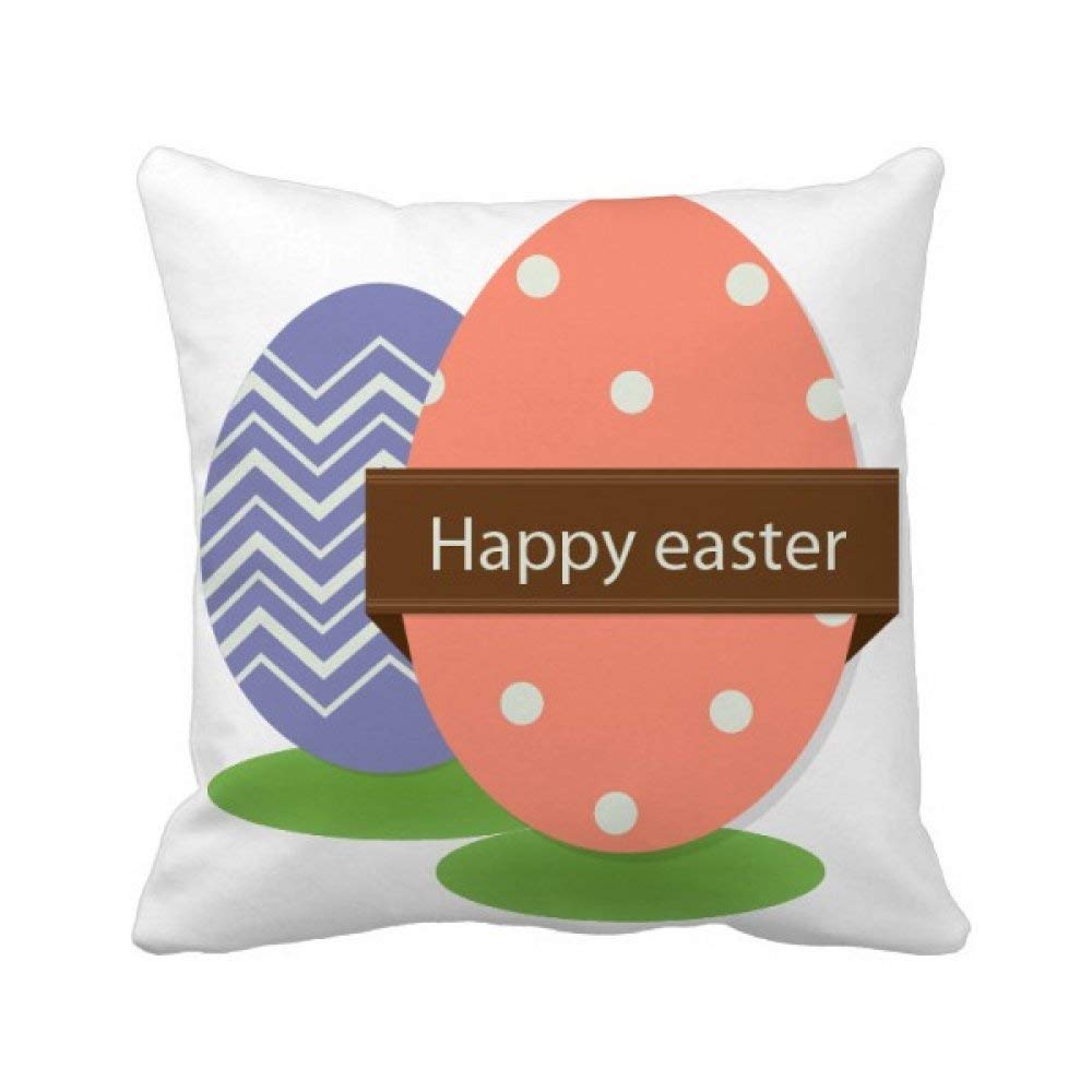 Oreiller de Pâques décoratif multicolore et housse de coussin carré pour décoration maison