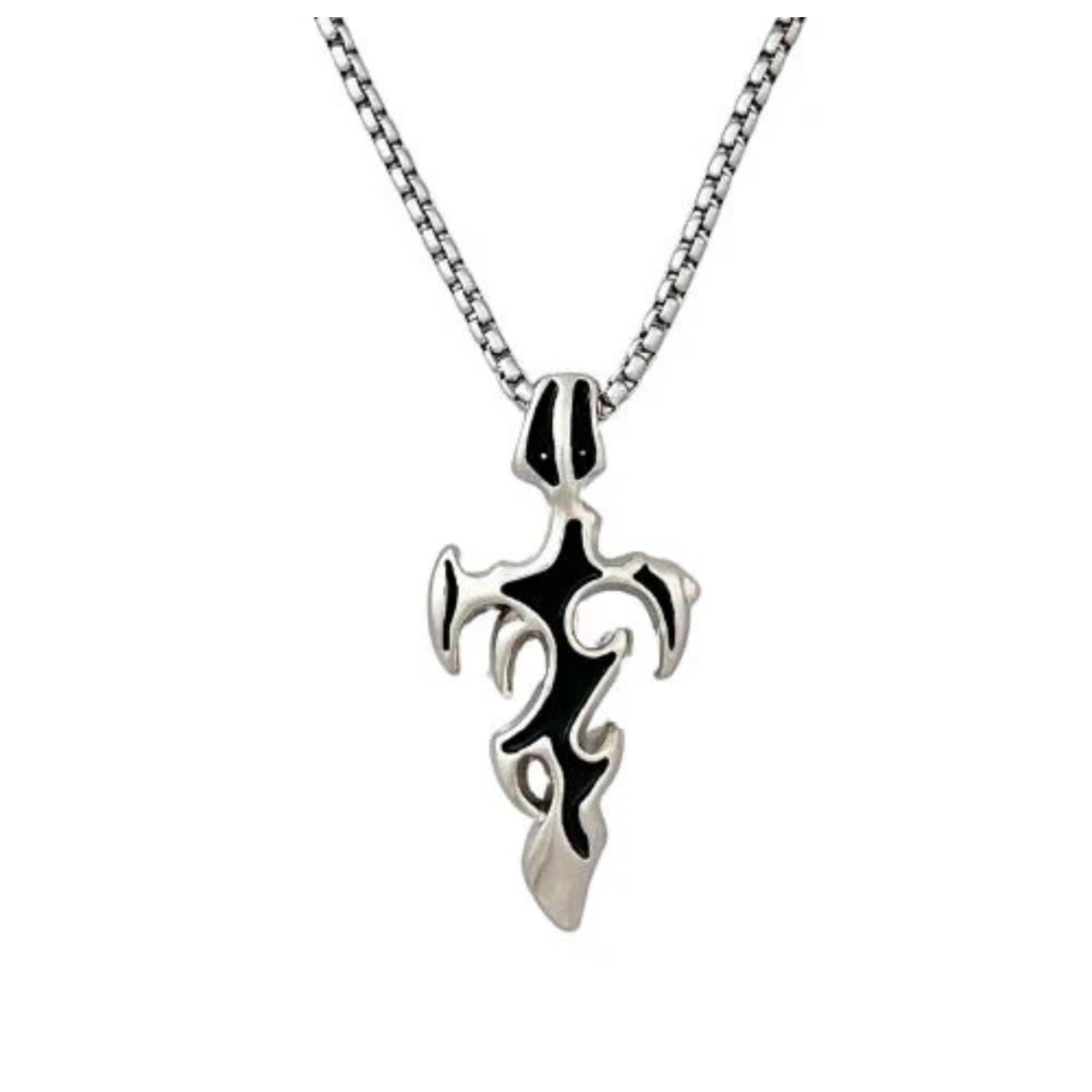 rspr Silver Chain For Men Anti Turnish Stainless Steel Vintage Black Tribal Sword Pendant Chain For Men Boys Girls Love Gifts Mens Jewellery-picture-21