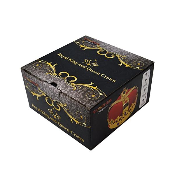 Joyin royal crowns, 2 pack king's and queen's royal crowns, birthday king crown, halloween costume prom accessories - image 7