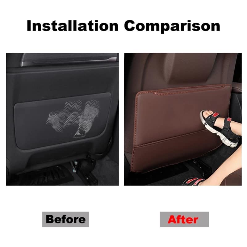 2Pcs Tappetini Proteggi Sedile Anteriore per Auto Kick Mat per Jeep Compass 2007-2017, Impermeabili Facile da Pulire Organizzatore Borsa di Sstoccaggio Accessorio da Viaggio