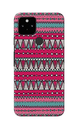 Image of PRINTFIDAA Printed Hard Back Cover Case for Google Pixel 5 Back Cover (Geometric Vintage Pattern) -1803