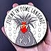 Funny Polish Chicken Fowl Language Pinback Button, Handmade Pet Portrait Gift, 2.25 or 3.5 Inch Available (2.25