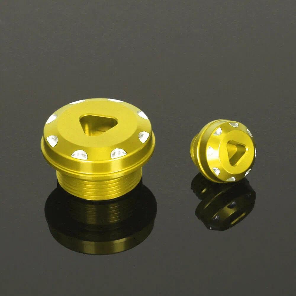 CNC Kurbelgehäusedeckelstopfen, kompatibel mit MSX 125/SF Grom 125 2017-2023 DAX 125 2022-2023 CT 125 2021-2023 Motorradzubehör Kurbelgehäuse Lochpfugungs Schraube (Gold)