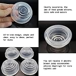 4Pcs 40MM Diaphragmes de pompe à sein de remplacement Portable Pompe à sein Silicone Diaphramm Boucliers de la pompe à poitrine électrique Accessoires,Clear