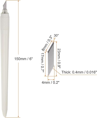 Miniatura 2 de HARFINGTON Art Craft Hobby Exacto Cuchillo de acero de alta velocidad con tapa de seguridad para plantillas de álbumes de recortes, bricolaje y