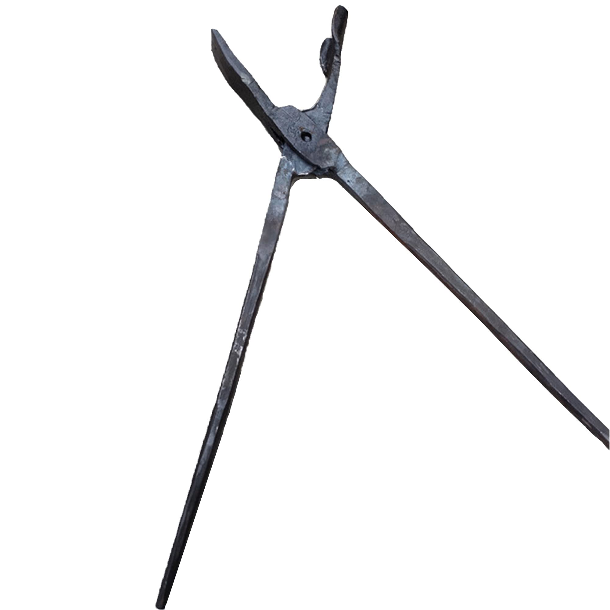 Tenaza de forja Pinzas planas Pinzas de herrero 500 mm 1,3 kg Negro Forja del yunque del herrero Tenaza de forja para la fabricación de cuchillos