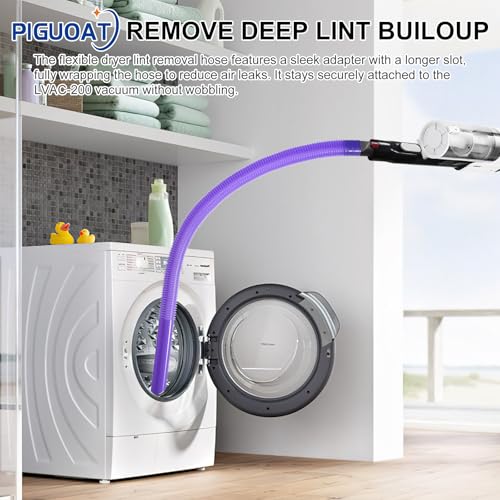 Image of LVAC-200 Dryer Vent Cleaner Kit Fit for Levoit LVAC-200 Cordless Stick Vacuum Cleaner LVAC-200 MAX, 1 Dryer Vent Cleaner Kit + 1 Universal Adapter Tube