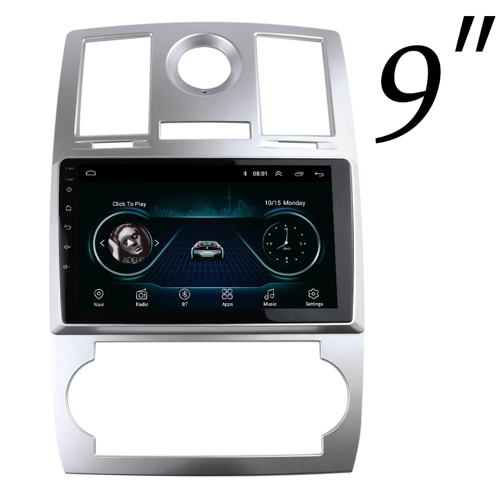 Radio-Stereo-Einfassung für Chrysler 300C 2005–2007 Armaturenbrett-Installations-Verkleidungsset passend für 22,9 cm und Doppel-DIN