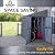 Arrow Yardsaver 4' x 10' Galvanized Steel Outdoor Storage Shed with Sloped Roof and Double-Door Entry, UV-Resistant Steel Floorless Compact Storage Shed, Charcoal