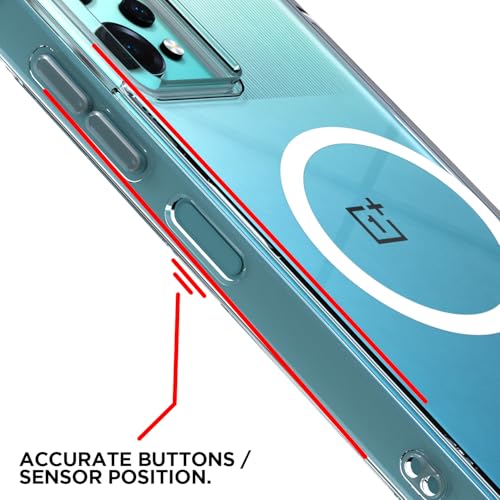 Image of Pikkme Back Cover for OnePlus Nord Ce 2 Lite 5G Mag-Safe Shockproof PC + TPU | Protective Case Magnetic Support | Bumper Case (Transparent Mag-Safe)