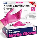 Supmedic Nitrile Exam Gloves, 4 Mil 100 Pcs Powder-Free Latex-Free Cooking Food-Safe Disposable Medical...