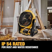 DEWALT 20V MAX Portable Fan, Battery Powered Rechargeable Cordless Shop Fan, Up to 4.5 Hrs Runtime, Variable Speed, 650 CFM, Tool Only (DCE512B) — image 6