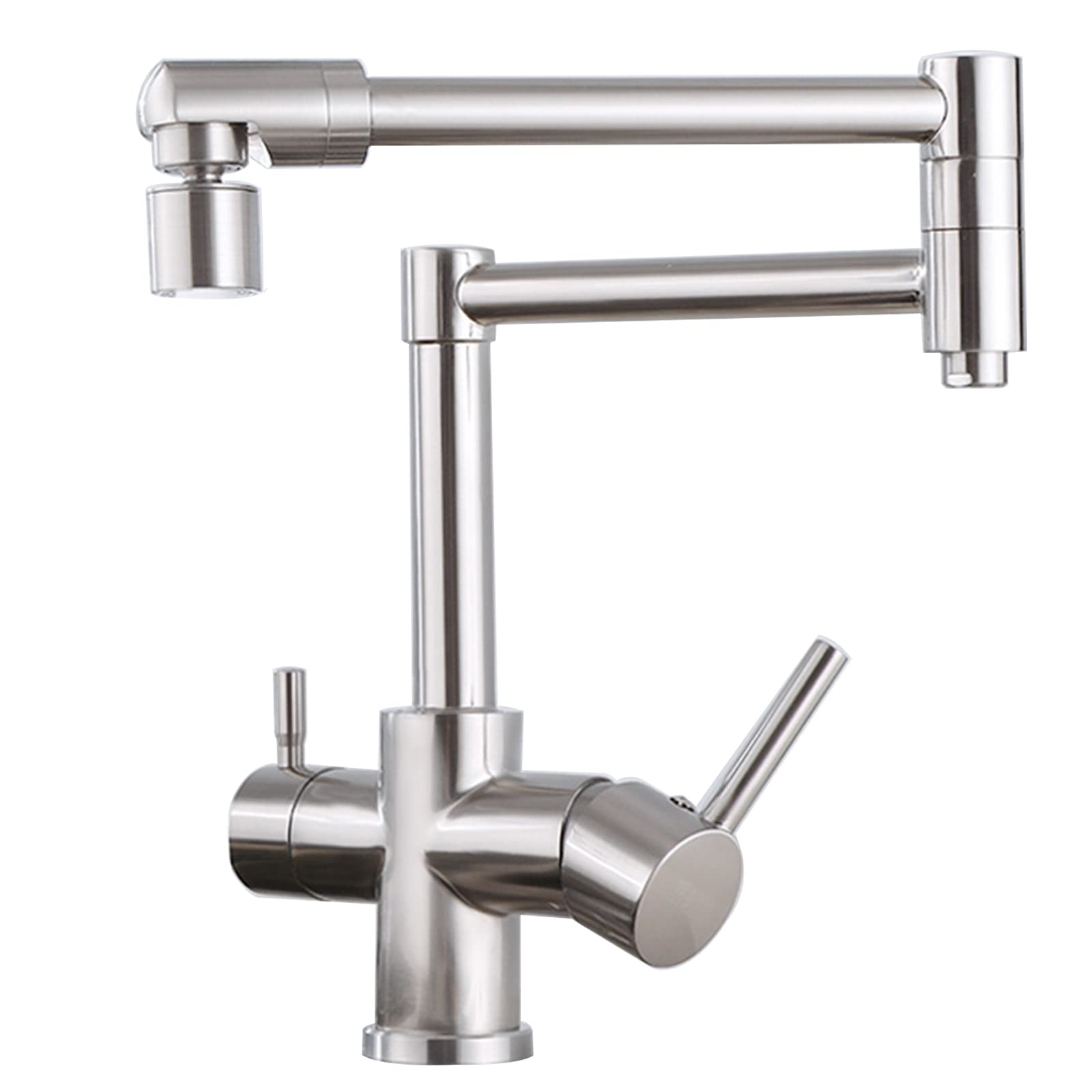 Robinet d'eau potable intégré mitigeur de cuisine pivotant 360 avec double jet