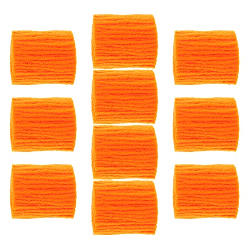 Image of EXCEART Latch Hook Rug Yarn 10 Rolls Acrylic Fiber Craft Orange DIY Latch Hook for Rug Making Carpet Cushion Home Decoration