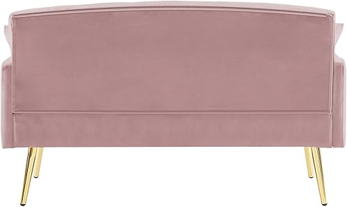 Miniatura 23 de Antetek Silla decorativa tapizada de terciopelo, sillón moderno, sillón individual con patas de metal dorado, silla de lectura copetuda para sala de