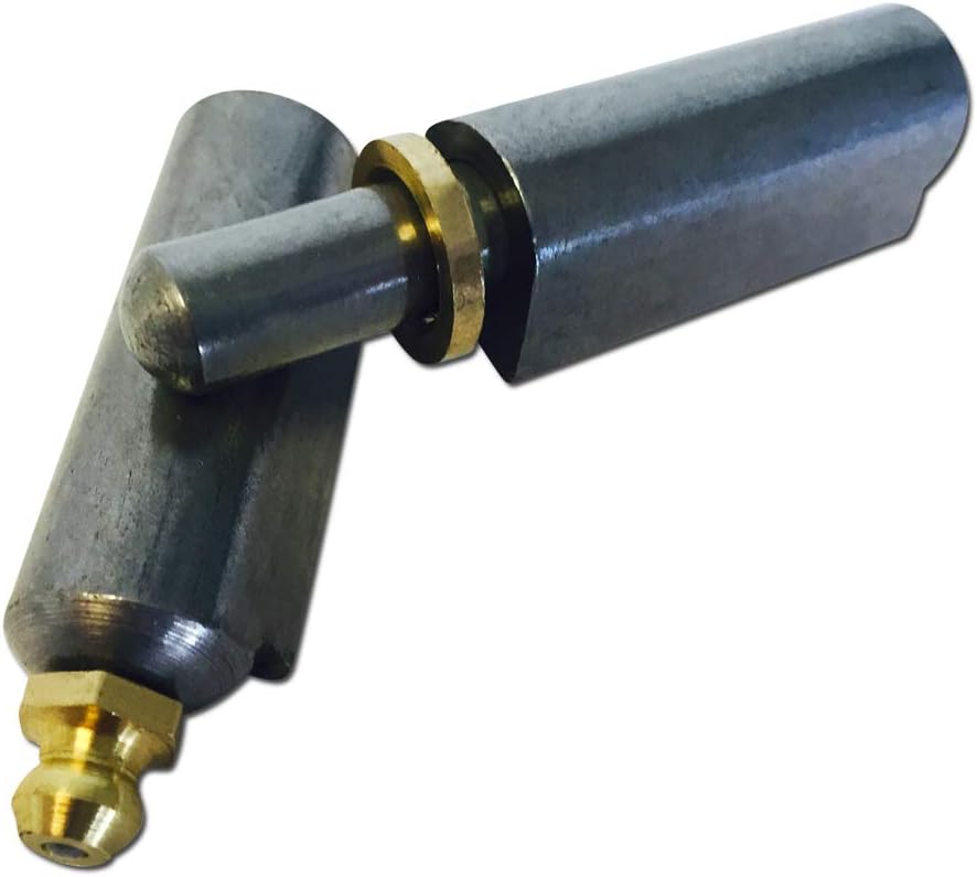 3 inch Steel Bullet Hinge with Zerk Grease Fitting and Bushing Weld on for BBQ