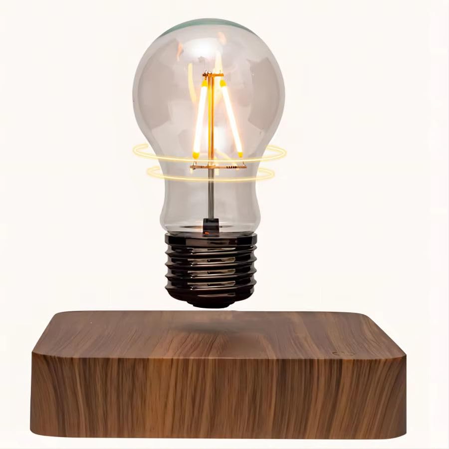Image of QAWACHH Magnetic Levitation Lamp Creativity Floating Glass LED Bulb Home Office Desk Decoration Birthday Gift Table Novelty Night Light