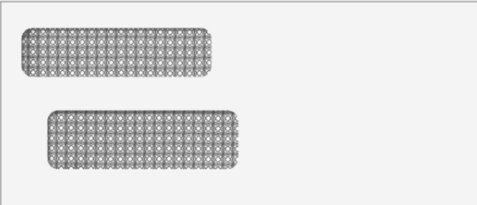 EGP Double Window Envelope Size: 3 7/8" x 8 7/8", 500 Envelopes